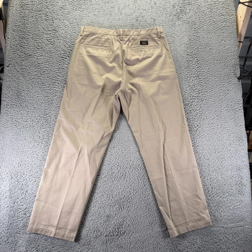 Banana Republic Gavin Pant Men 36x30 Beige Cotton Chino Straight Business Preppy
